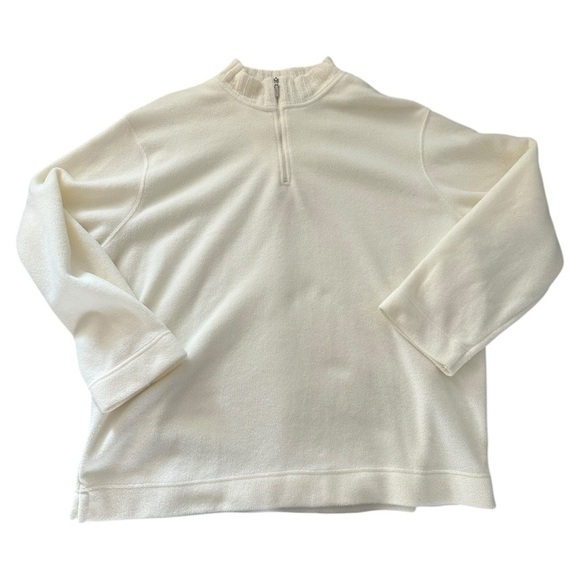 Catalina Ivory Fleece 1/4 Zip Pullover Sweatshirt – Size XL - Picture 3 of 4